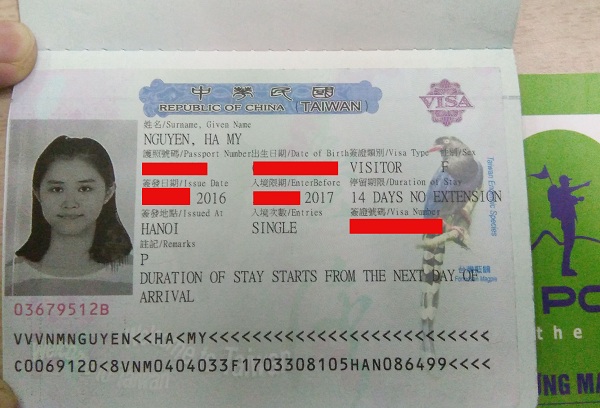 Visa Đài Loan